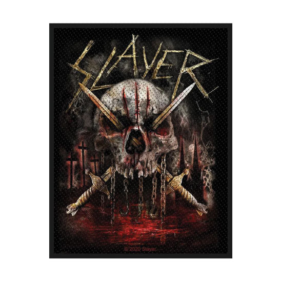 Patch écusson Slayer Démoniaque - Tissé Et Sous Licence Officielle - 100% Polyester - Pour Coudre Sur Vêtements, Sac