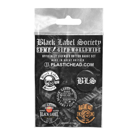 Button Badge Set - Black Label Society - BLS