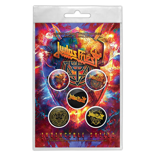 Button Badge Set - Judas Priest - Invincible Shield