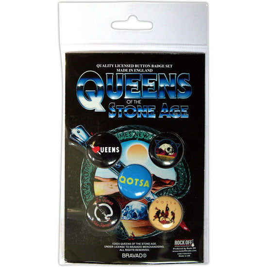 Button Badge Set - Queens of the Stone Age - Logos