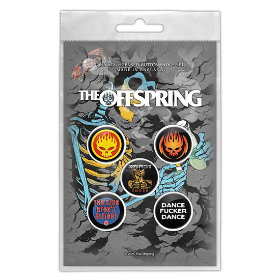 Button Badge Set - The Offspring - Skeleton Molotov