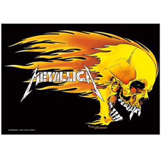 Flag - Metallica - Flaming Skull