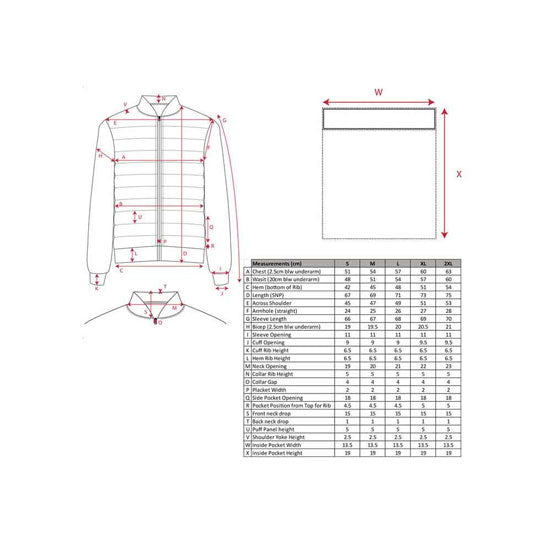 Jacket - Guns N' Roses - Classic Logo - Sizing Chart
