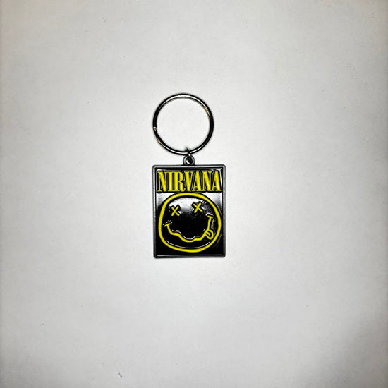 Key Ring - Nirvana - Happy Face Square
