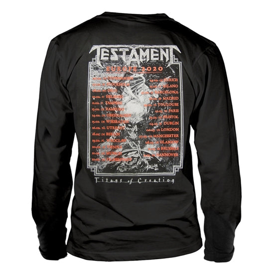 Long Sleeves - Testament - Titans of Creation Europe 2020 Tour - Back