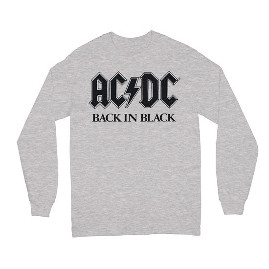 Long Sleeves - ACDC - Back In Black - Grey