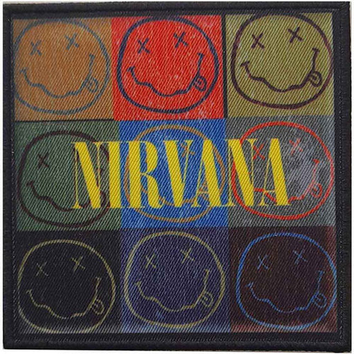 Patch - Nirvana - Distressed Happy Face Blocks