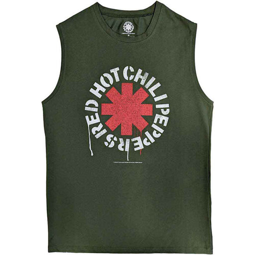 Tank Top - Red Hot Chili Pepper - Stencil - Dark Green