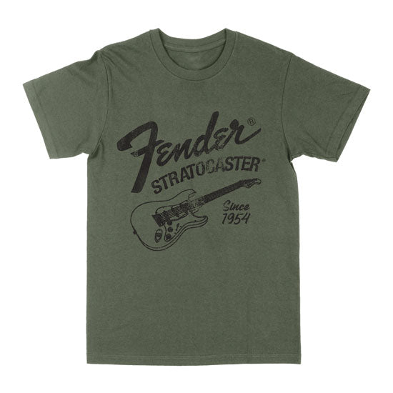 T-Shirt - Fender - Stratocaster - Olive Green