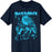 T-Shirt - Iron Maiden - 50 Life After Death Blue Flames - Navy