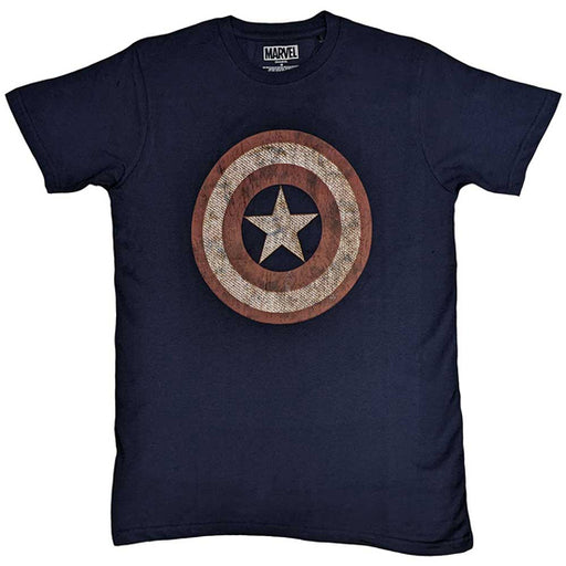 T-Shirt - Marvel - Captain America Embroidered Shield - Navy