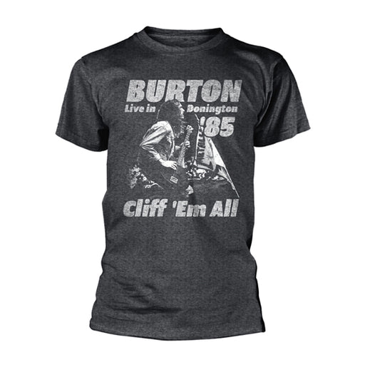 T-Shirt - Metallica - Cliff Burton Flag Retro - Grey