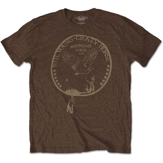 T-Shirt - Neil Young - '76 Tour Seal - Brown