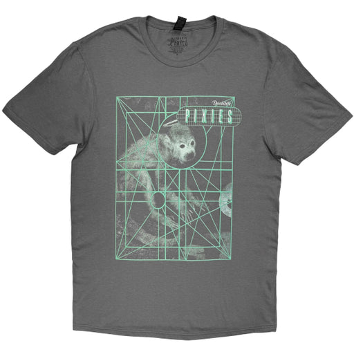 T-Shirt - Pixies - Monkey Grid - Charcoal