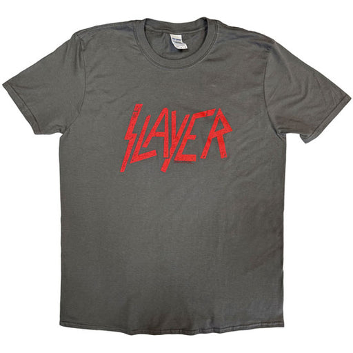T-Shirt - Slayer - Distressed Logo - Grey