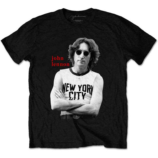 T-Shirt - Beatles (the) - John Lennon - NYC Black and White