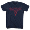 T-Shirt - Van Halen - Classic Red Logo - Navy