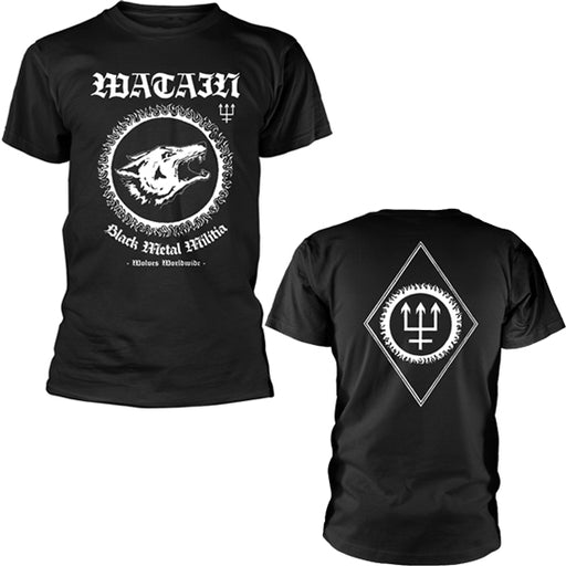 T-Shirt - Watain - Black Metal Militia With Back Print