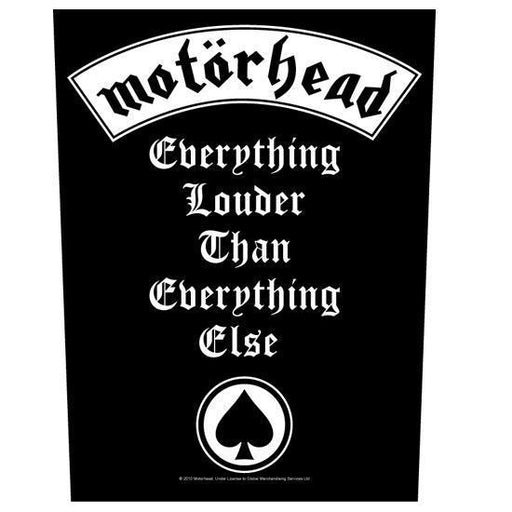 Back Patch - Motorhead - Everything Louder-Metalomania