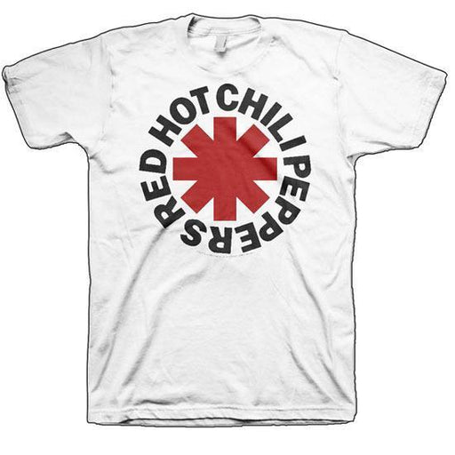 Red Hot Chili Peppers - Logo WHITE (T-Shirts)-Metalomania