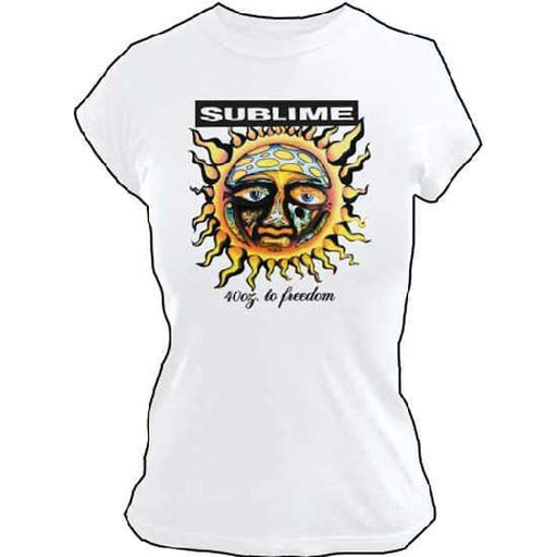 T-Shirt - Sublime - 40 Ooz. Sun (white) LADY-Metalomania