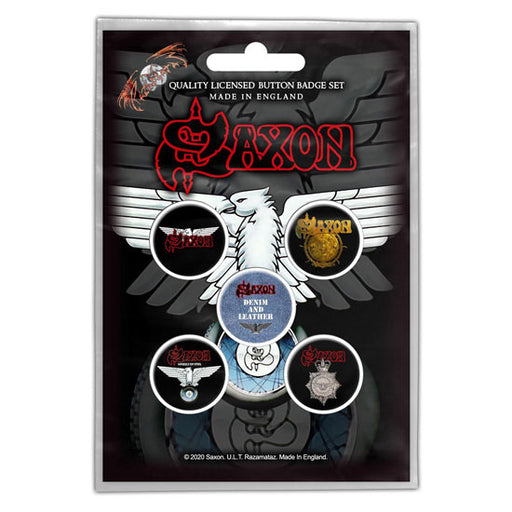 Button Badge Set - Saxon - Wheels of Steel