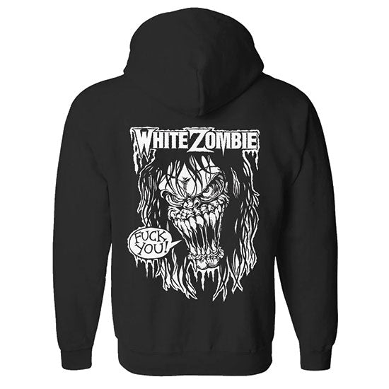 Hoodie - White Zombie - F You - Zip - Back