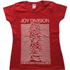 T-Shirt - Joy Division - Unknown Pleasures - Lady - Red
