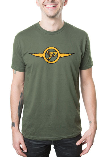 T-Shirt - Pixies - Lightning - Green - Front Model