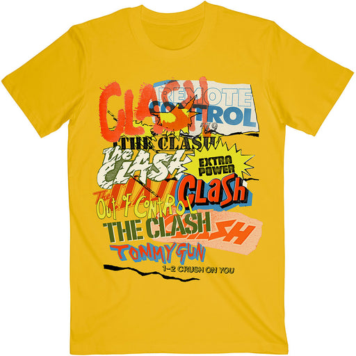 T-Shirt - Clash (the) - Singles Collage - Yellow