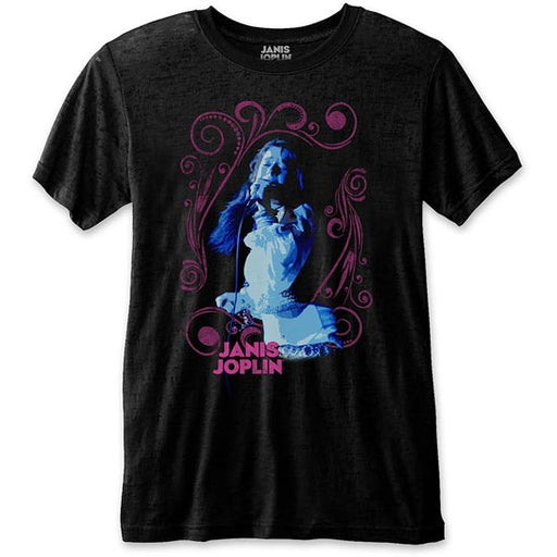 Janis Joplin T-Shirt Floral Frame