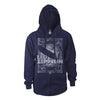 Hoodie - Led Zeppelin - Vintage Print LZ1 - Zip